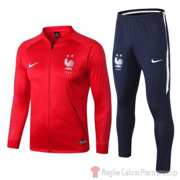 Tuta da Track Francia 2 Stars Bambino 2018 Rosso Tuta da Track Francia 2 Stars Bambino 2018 Rosso