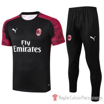 Tuta da Track Milan Manica Corta 2019/2020 Nero Tuta da Track Milan Manica Corta 2019/2020 Nero
