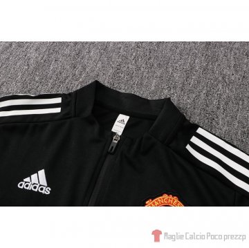 Tuta Giacca Manchester United 21-22 Negro Y Blanco