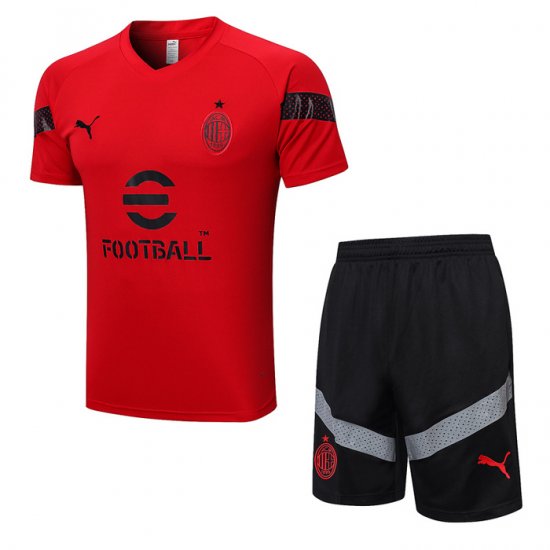Chandal Del Milan Manica Corta 2022-23 Rojo - Pantalon Corto - Clicca l'immagine per chiudere