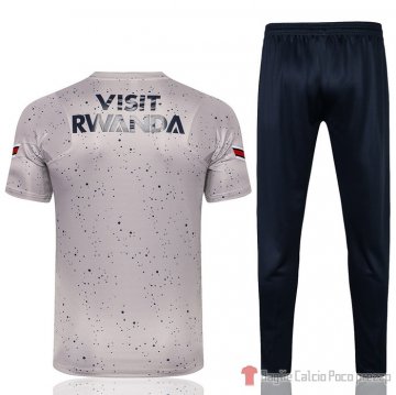 Tuta da Track Paris Saint-germain Manica Corta 2021-22 Gris