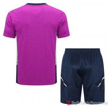 Tuta da Track Real Madrid Manica Corta 2022-2023 Purpura - Pantalon Corto