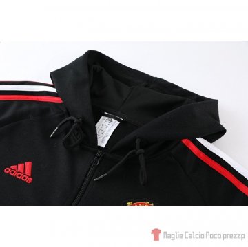 Chaqueta Con Capucha Del Manchester United 22-23 Negro