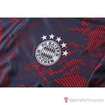 Felpa Della Tuta Bayern Munich 22-23 Rojo Y Gris