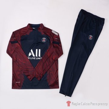 Tuta Da Track Felpa Paris Saint-germain 2021-2022 Azul