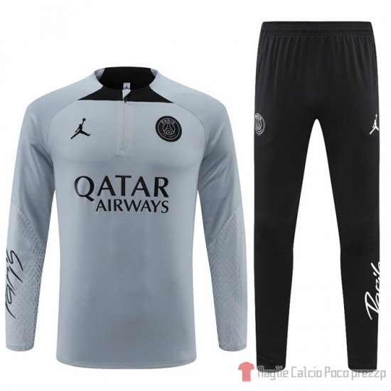 Felpa Della Tuta Paris Saint-germain Jordan 22-23 Gris - Clicca l'immagine per chiudere