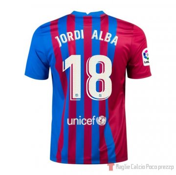 Maglia Barcellona Giocatore Jordi Alba Home 21-22 Maglia Barcellona Giocatore Jordi Alba Home 21-22