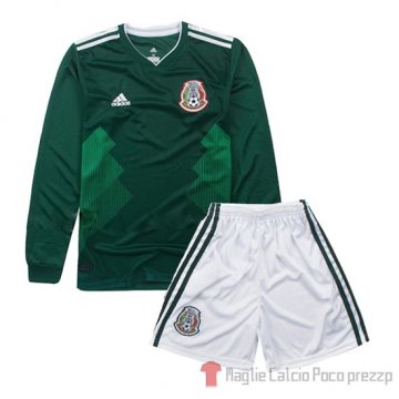 Maglia Messico Home Bambino Manica Lunga 2018 Maglia Messico Home Bambino Manica Lunga 2018