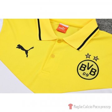 Maglia Polo Borussia Dortmund 22-23 Giallo E Bianco