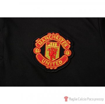 Maglia Polo Manchester United 22-23 Negro