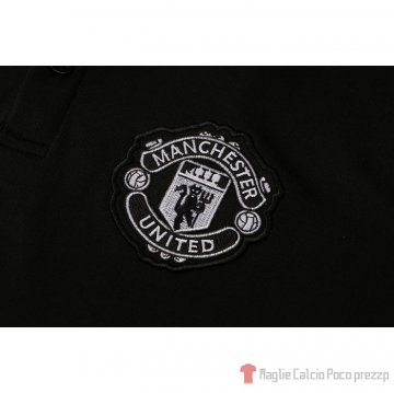 Maglia Polo Manchester United 21-22 Nero