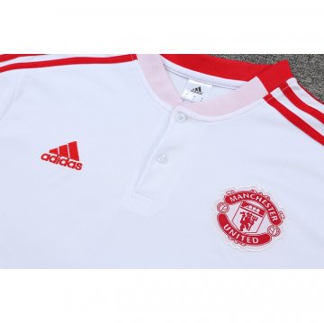 Maglia Polo Manchester United 22-23 Bianco