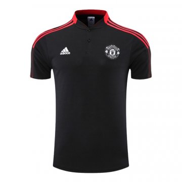 Maglia Polo Manchester United 22-23 Nero E Rosso Maglia Polo Manchester United 22-23 Nero E Rosso