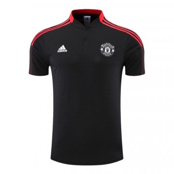 Maglia Polo Manchester United 22-23 Nero E Rosso