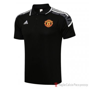 Maglia Polo Manchester United Ucl 21-22 Nero