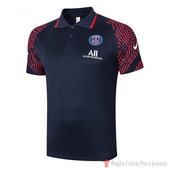 Maglia Polo Paris Saint-Germain 2020/2021 Blu - Clicca l'immagine per chiudere