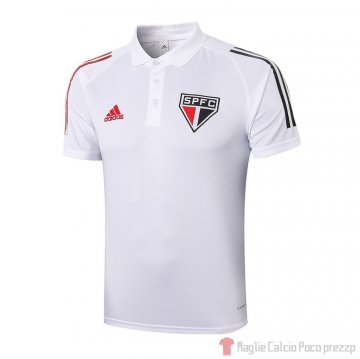 Maglia Polo Sao Paulo 2020/2021 Bianco Maglia Polo Sao Paulo 2020/2021 Bianco