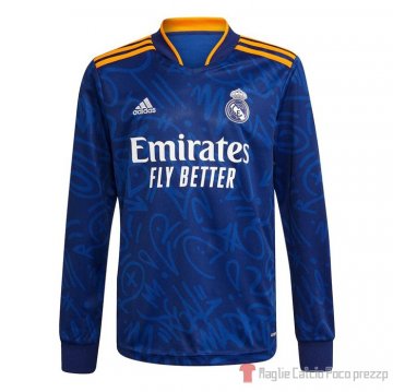 Maglia Real Madrid Away Manica Lunga 21-22 Maglia Real Madrid Away Manica Lunga 21-22