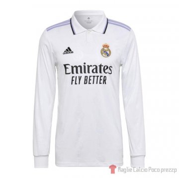 Maglia Real Madrid Home Manica Lunga 22-23 Maglia Real Madrid Home Manica Lunga 22-23