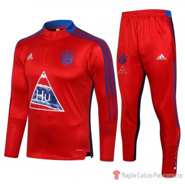 Tuta Da Track Felpa Bayern Munich Bambino 21-22 Rosso Tuta Da Track Felpa Bayern Munich Bambino 21-22 Rosso