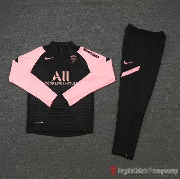 Tuta Da Track Felpa Paris Saint-germain 21-22 Nero E Rosa
