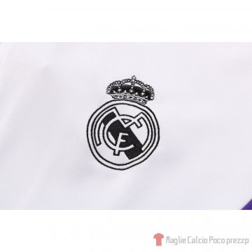 Tuta Da Track Giacca Real Madrid Bambino 22-23 Bianco E Purpura