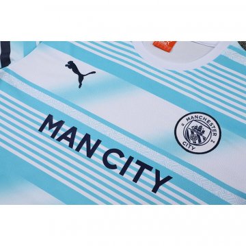 Tuta Da Track Manchester City Manica Corta 2022 Blu - Pantalon Corto