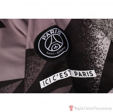 Tuta da Track Paris Saint-Germain Manica Corta 2020/2021 Nero e Grigio