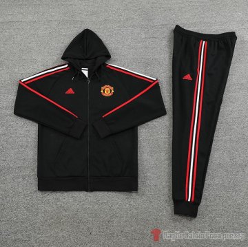 Chandal Con Capucha Del Manchester United 22-23 Negro