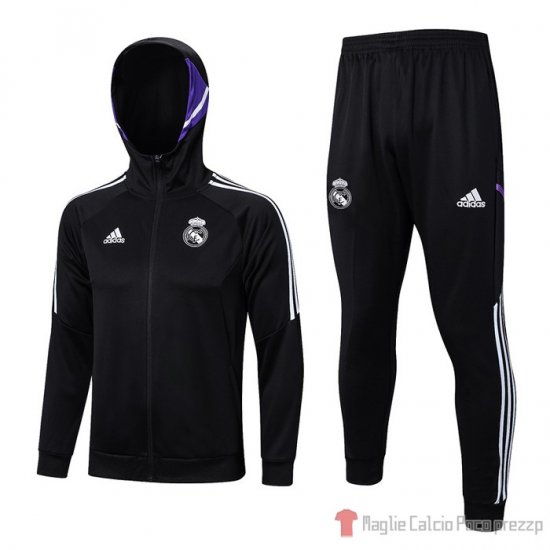 Tuta con cappuccio Real Madrid 22-23 Negro - Clicca l'immagine per chiudere