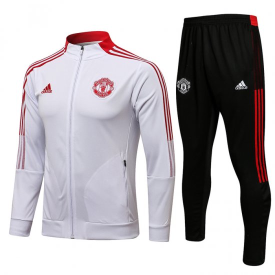 Tuta Giacca Manchester United Bambino 2021-22 Blanco - Clicca l'immagine per chiudere