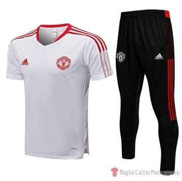 Tutal Manchester United Manica Corta 2021-22 Blanco