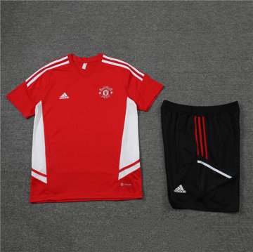 Chandal Del Manchester United Manica Corta 2022-23 Rojo - Pantalon Corto