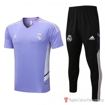 Tuta da Track Real Madrid Manica Corta 2022-23 Purpura Tuta da Track Real Madrid Manica Corta 2022-23 Purpura