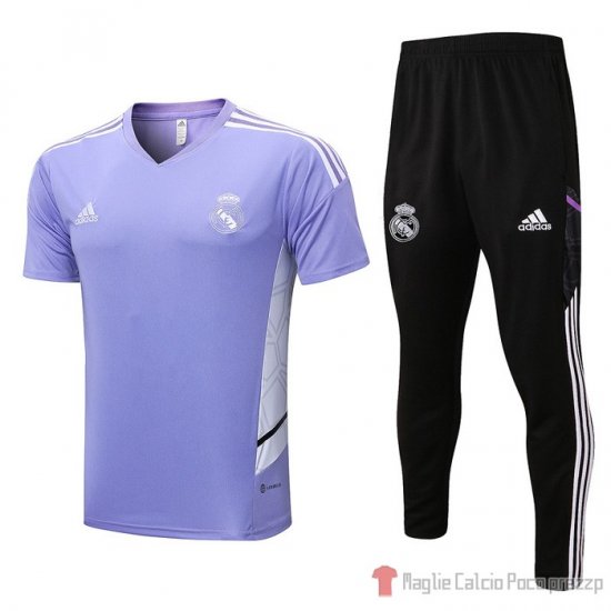 Tuta da Track Real Madrid Manica Corta 2022-23 Purpura - Clicca l'immagine per chiudere