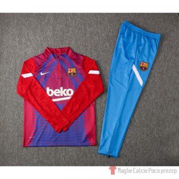 Tuta Da Track Felpa Barcellona 2021-22 Rojo