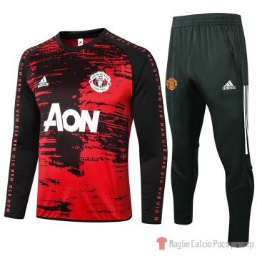 Tuta Da Track Felpa Manchester United 20-21 Negro Y Rojo