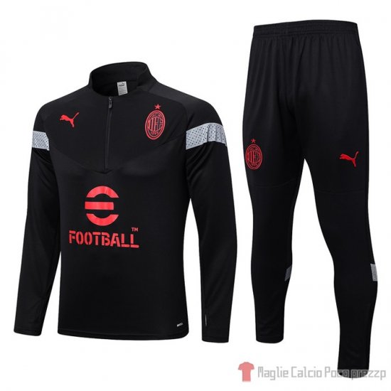 Felpa Della Tuta Milan 22-23 Negro - Clicca l'immagine per chiudere