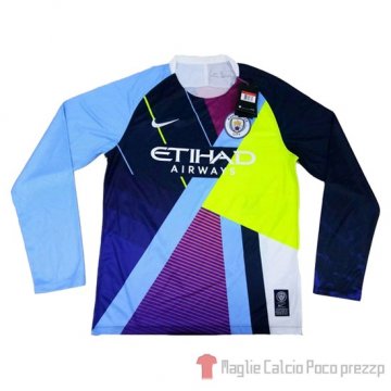 Maglia Manchester City Mash-up Manica Lunga 2019 Maglia Manchester City Mash-up Manica Lunga 2019