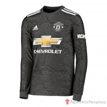 Maglia Manchester United Away Manica Lunga 20-21 Maglia Manchester United Away Manica Lunga 20-21