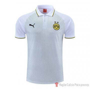 Maglia Polo Borussia Dortmund 22-23 Bianco E Verde