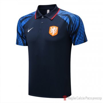 Maglia Polo Del Paises Bajos 22-23 Azul Maglia Polo Del Paises Bajos 22-23 Azul