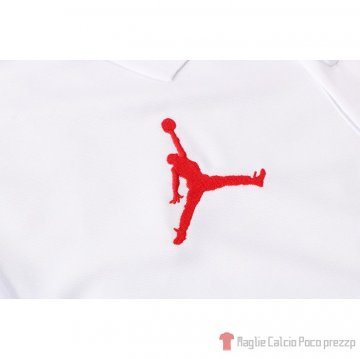 Maglia Polo Paris Saint-germain Jordan 22-23 Blanco