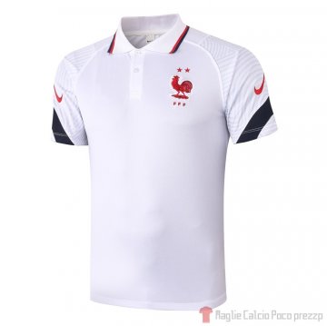 Maglia Polo Francia 2020 Bianco Maglia Polo Francia 2020 Bianco