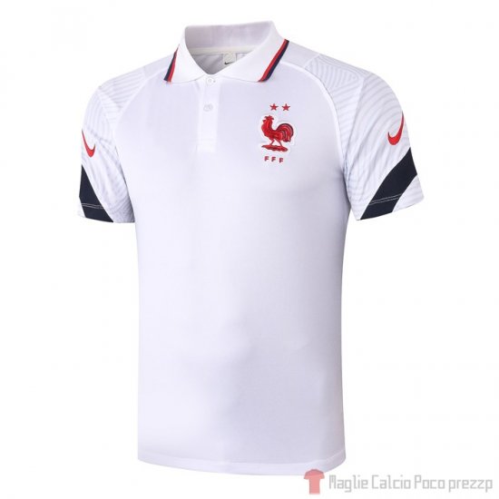 Maglia Polo Francia 2020 Bianco - Clicca l'immagine per chiudere
