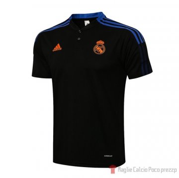 Maglia Polo Real Madrid 21-22 Nero Maglia Polo Real Madrid 21-22 Nero