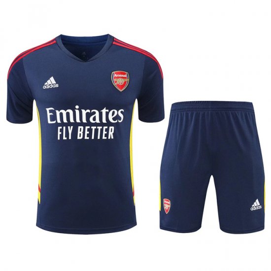 Tuta Da Track Arsenal Manica Corta 2022-2023 Blu - Pantalon Corto - Clicca l'immagine per chiudere