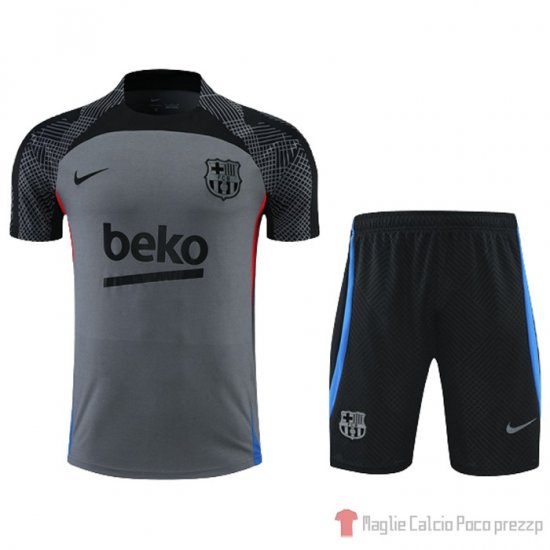 Tuta Da Track Barcellona Manica Corta 22-23 Grigio - Pantalon Corto - Clicca l'immagine per chiudere