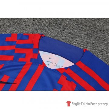 Tuta Da Track Barcellona Manica Corta 22-23 Rosso E Blu - Pantalon Corto