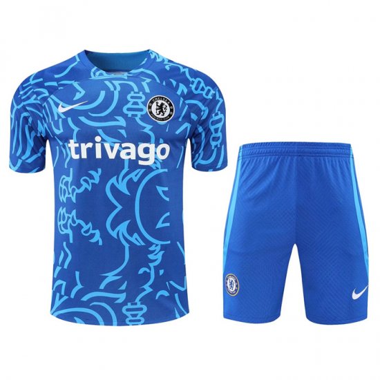 Tuta Da Track Chelsea Manica Corta 2022-2023 Blu - Pantalon Corto - Clicca l'immagine per chiudere